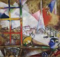 Paris par la fenêtre contemporain Marc Chagall